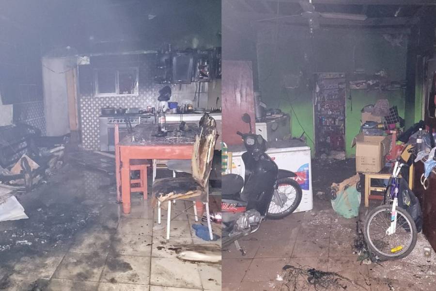 Incendio en una vivienda del sur capitalino causó daños parciales