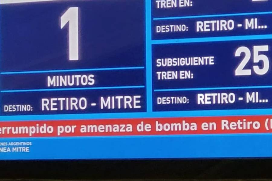 Amenaza de bomba en la estación Retiro