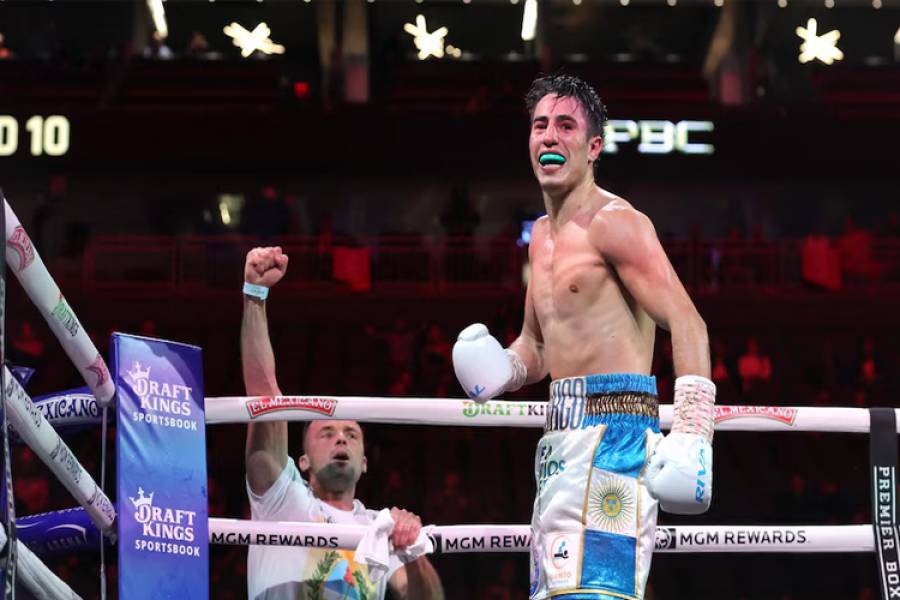 Histórico triunfo del argentino Mirco Cuello en Libia: noqueó en el segundo round y se consagró campeón mundial ante la mirada de Mike Tyson