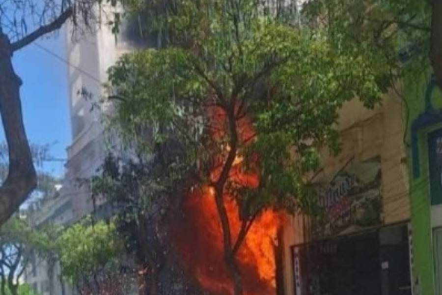 Un voraz incendio consumió todo un local