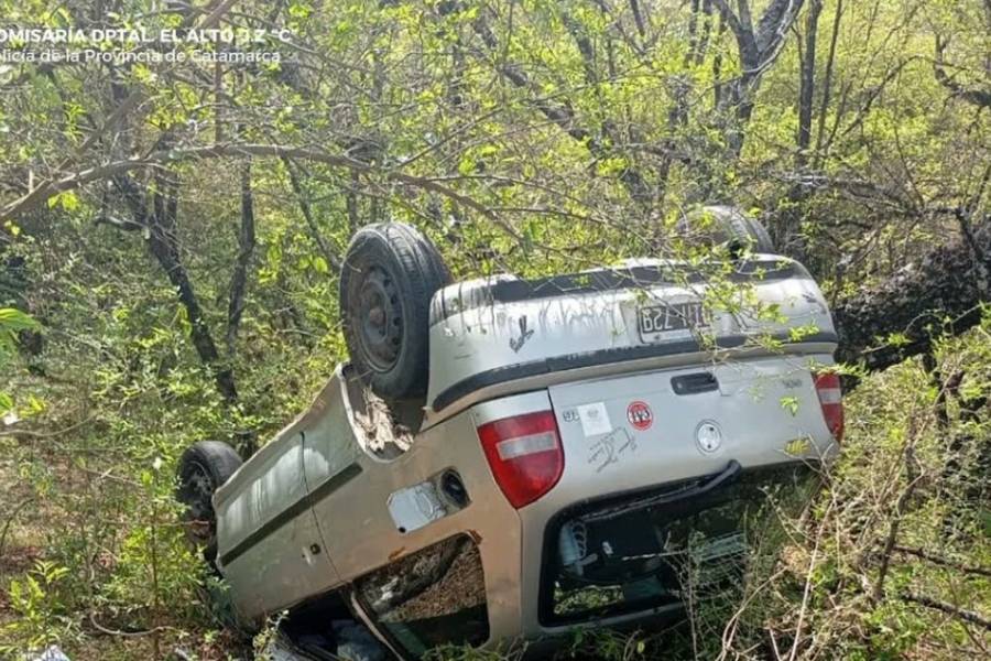 Volcó con su auto en la Ruta Provincial 42