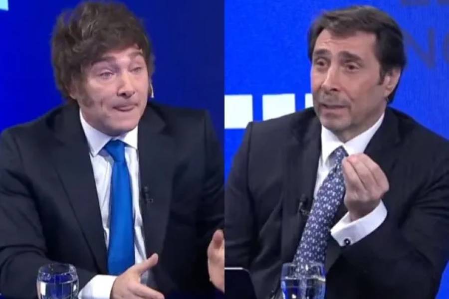 Tenso cruce: Javier Milei, nervioso con Eduardo Feinmann al no poder explicar cómo