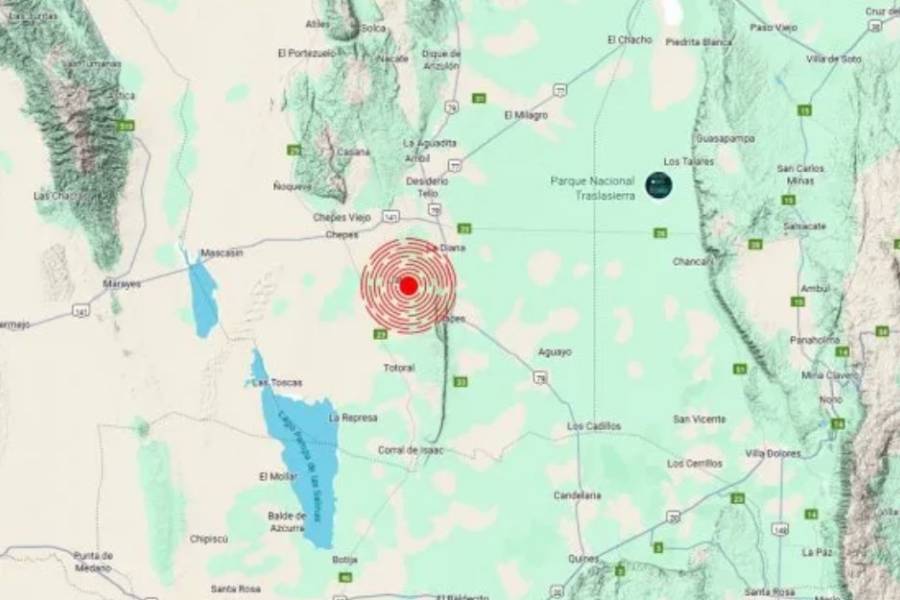 INPRES registró un fuerte sismo en La Rioja con epicentro cercano a Córdoba y San Luis