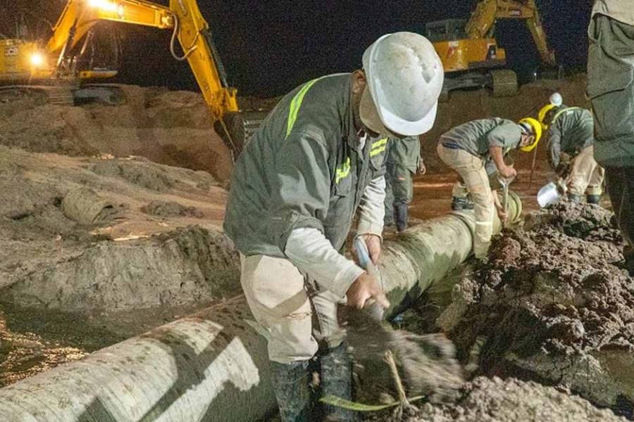 Culminó reparación de cañería de agua dañada en Río del Valle