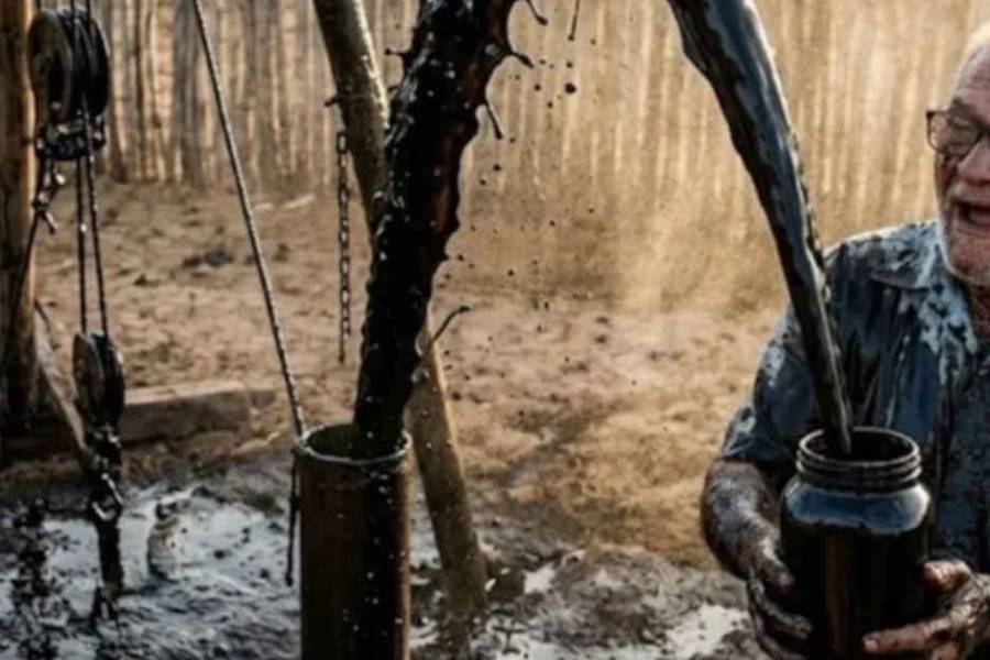 Cavó un pozo en su campo para obtener agua y encontró petróleo