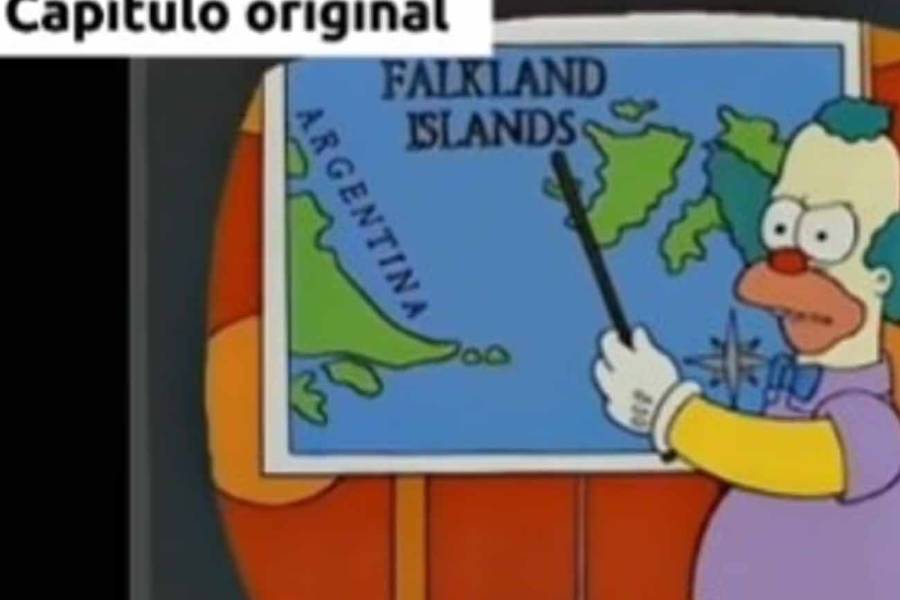 Telefe eliminó una escena de “Los Simpson” que mencionaba las Malvinas